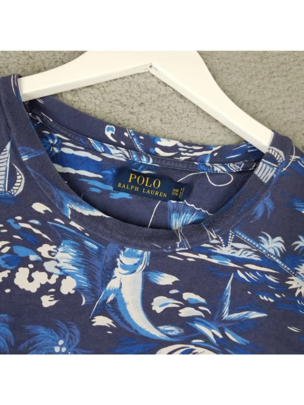Polo Ralph Lauren T-Shirt Men's 3XB Big Hawaiian Swordfish Island Travel Casual